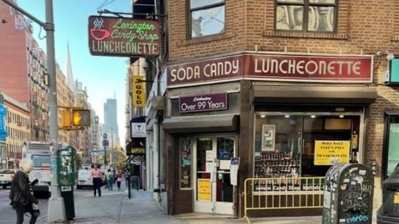 exterior of Lexington Candy Shop in NYC