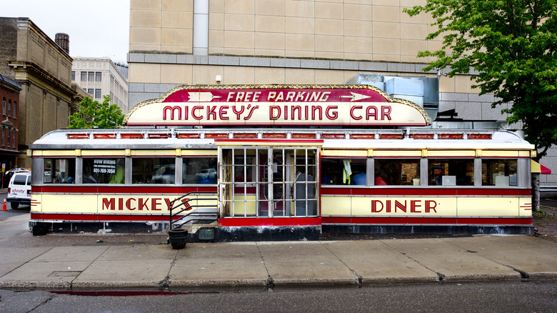 exterior of Mickey's Dining Car in Minnesota