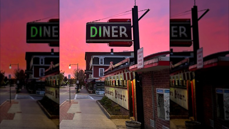 Exterior of Boulevard Diner in Massachusetts