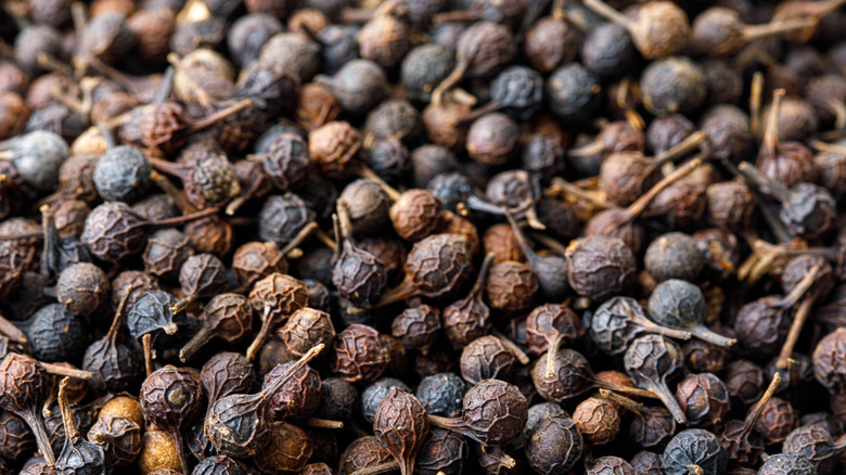 Dried cubeb peppercorns