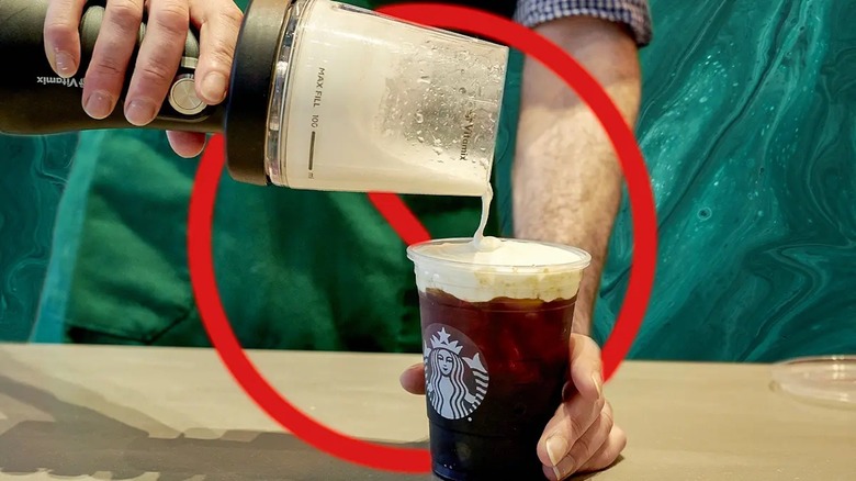 starbucks drink with don't sign