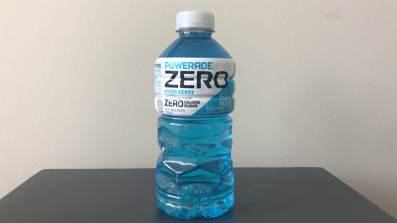 Mixed Berry Zero Powerade bottle