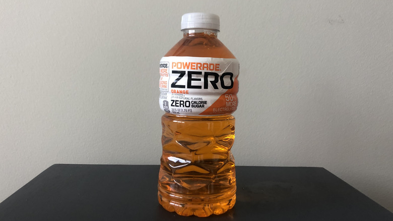 Orange Zero Powerade bottle