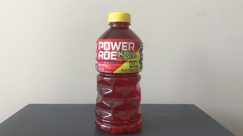 Xtra Sour Cherry Kicker Powerade bottle