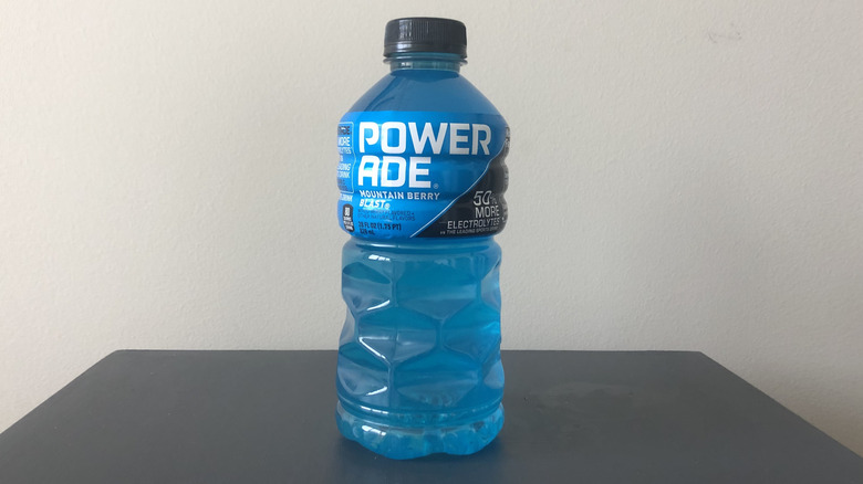 Mountain Berry Blast Powerade bottle