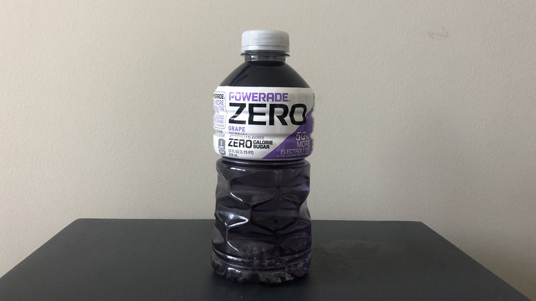 Grape Zero Powerade bottle