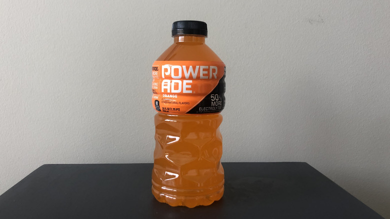 Orange Powerade bottle