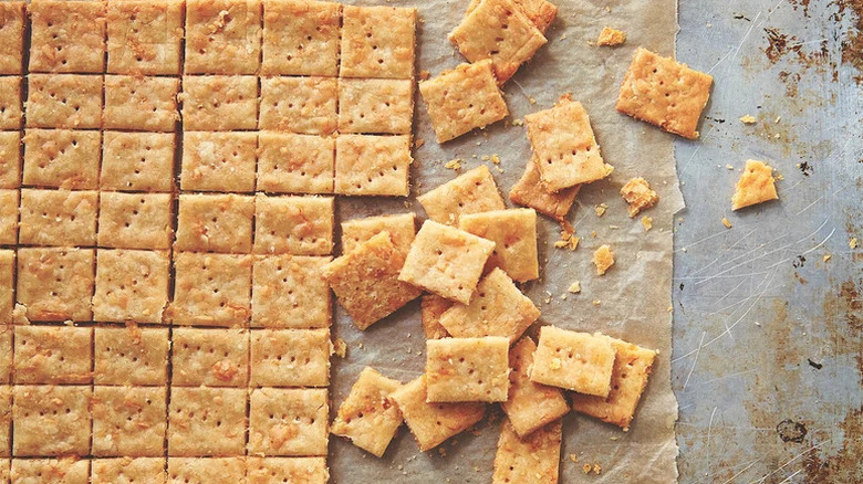 tray of cheese crackers