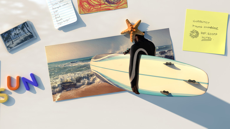 Fridge with photos and magnets