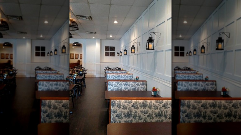 Cape Horn Family Restaurant restaurant interior with booths, mirrored image