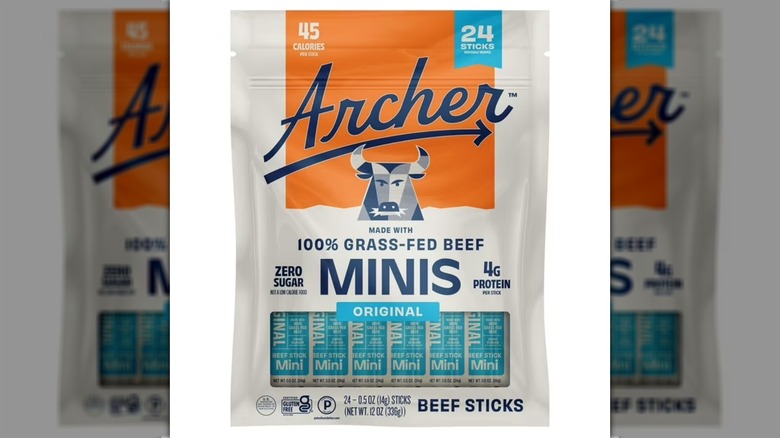 Archer Original Mini Beef Sticks on white background