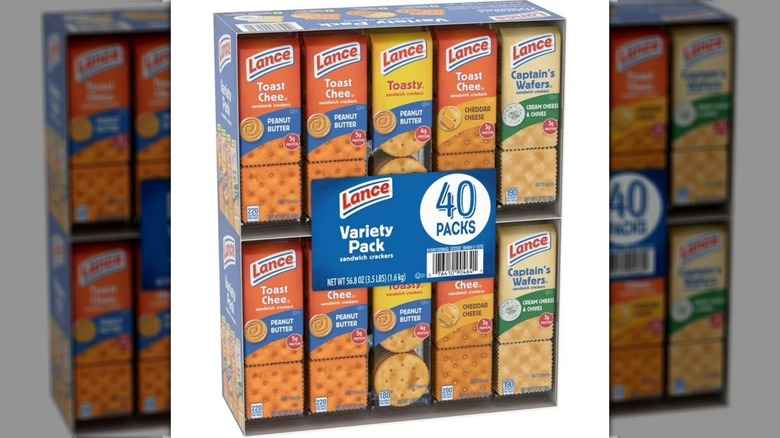 Lance Variety Pack Sandwich Crackers on white background