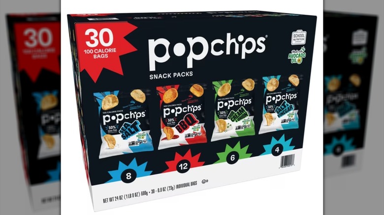 Popchips Variety Pack Chips on white background