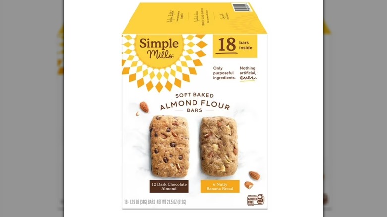 Simple Mills Soft Baked Almond Flour Bars on white background