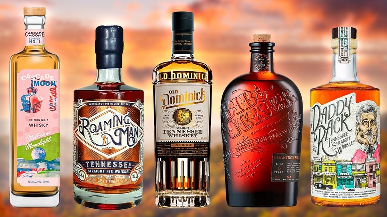 Tennessee-based whiskey brands displayed