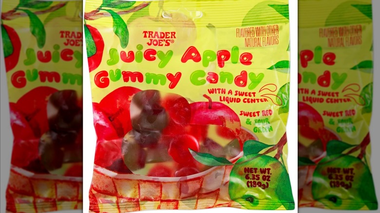 mirrored image of Trader Joe's Juicy Apple Gummy Candy