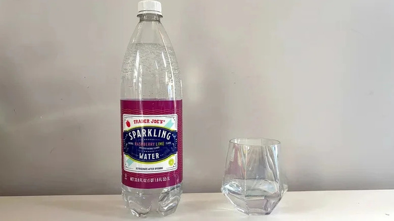 Bottle of Raspberry Lime Sparkling Water