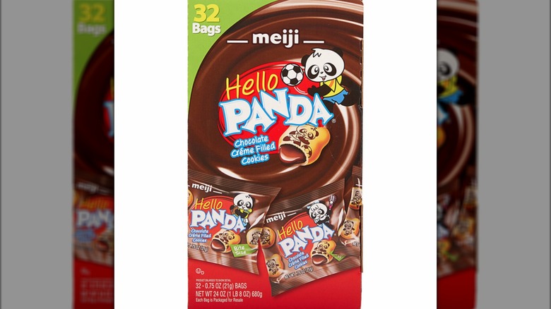 Pack of Meiji Hello Panda chocolate creme filled cookies