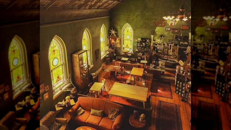 inside beans in the belfry coffee shop