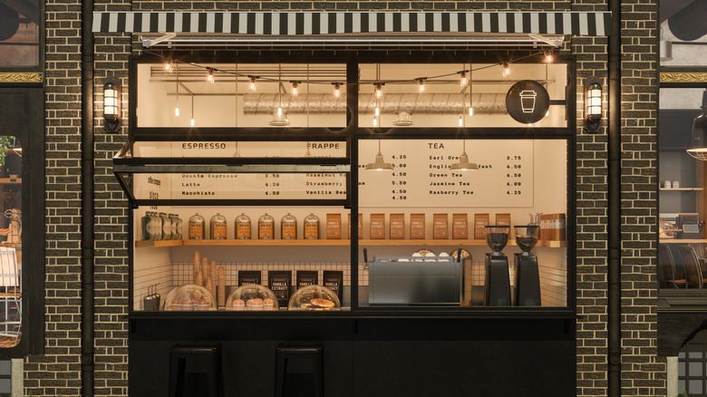 takeaway coffee shop storefront