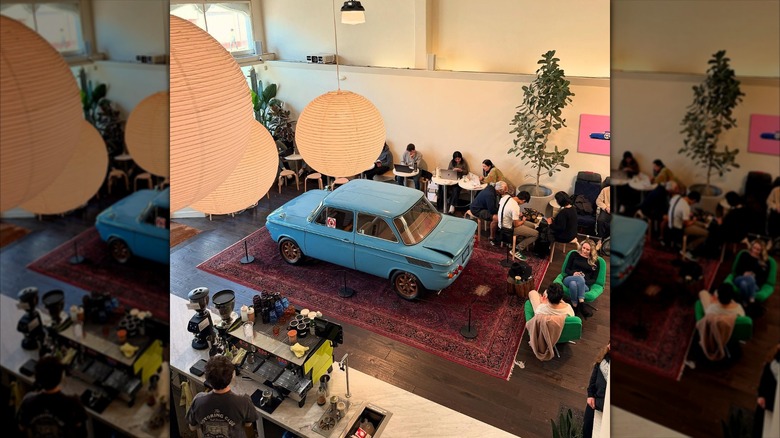 inside of motoring coffee shop