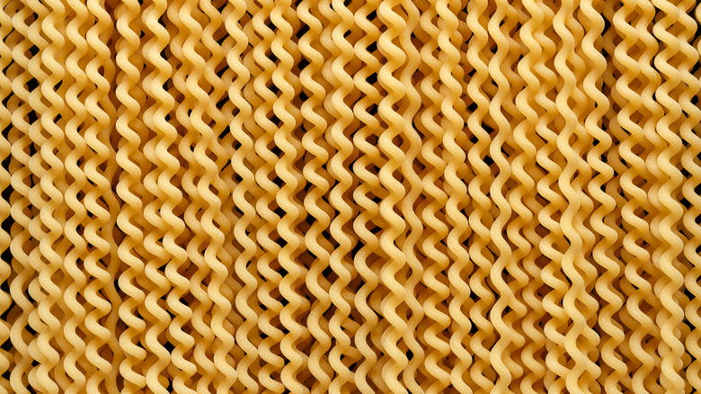 Fusilli col buco pasta hanging