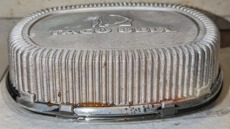 Taco Bell Enchirito plastic container