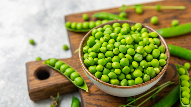 Bowl of green peas