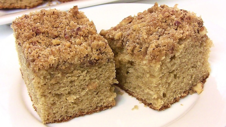LAUSD Coffee cake on white plate