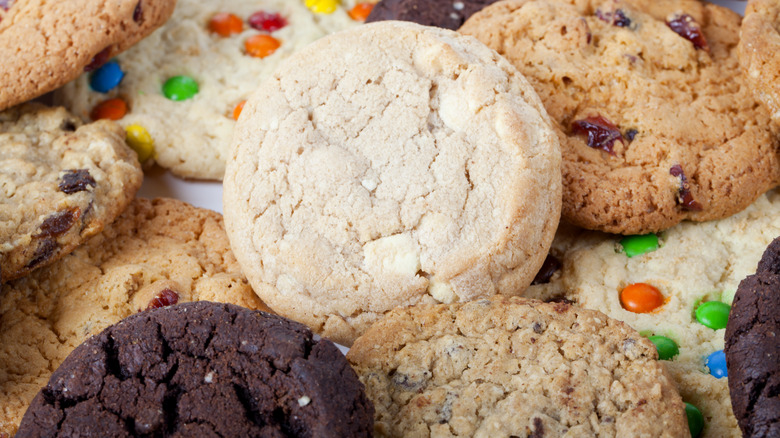 A variety of different types of cookies.