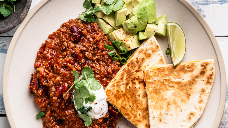 Beef chili with pumpkin spice
