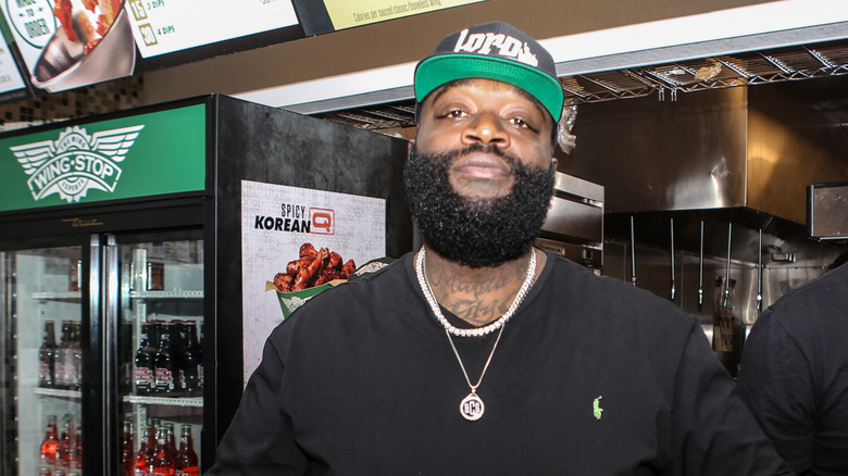 Rick Ross stopping by a Wingstop location
