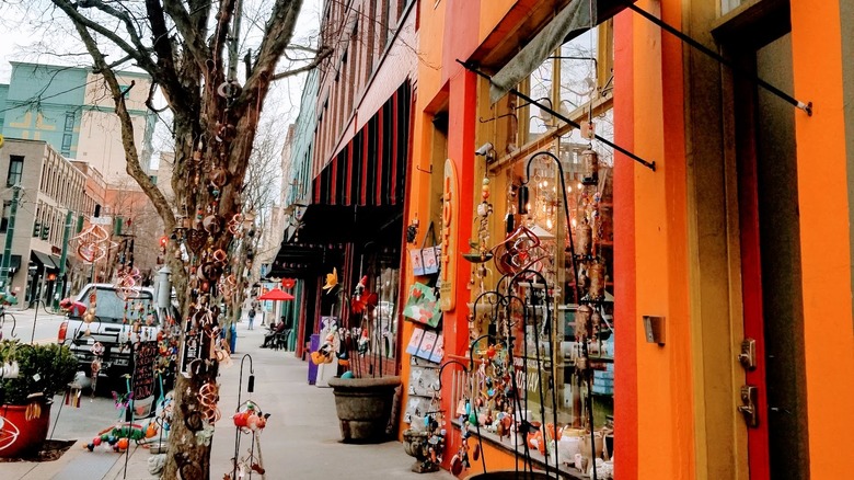 Downtown Asheville in March