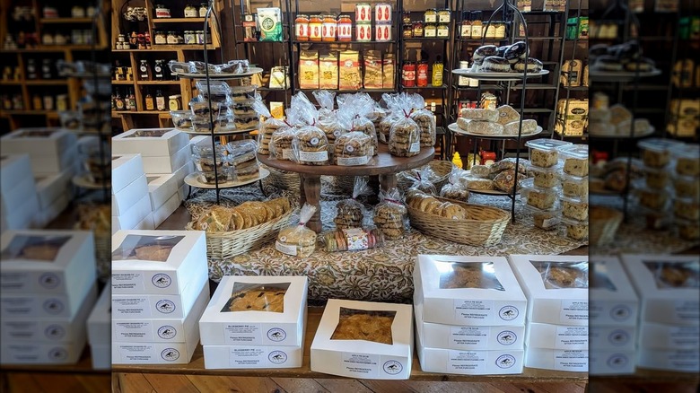 A table filled with baked goods at Sweet Berry Farm