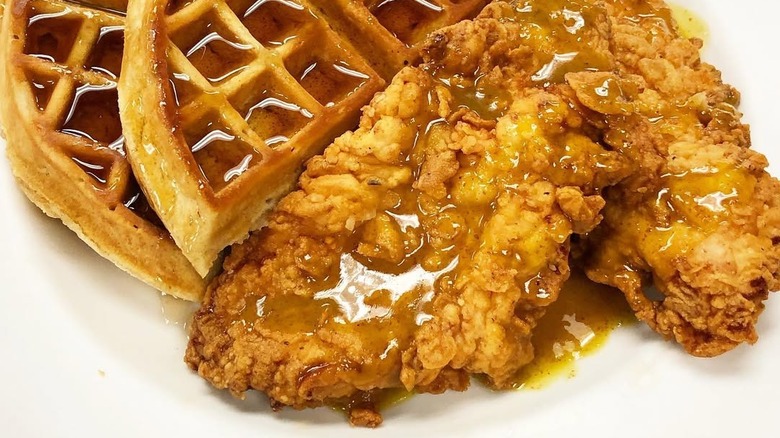Early Bird Diner fried chicken and waffles