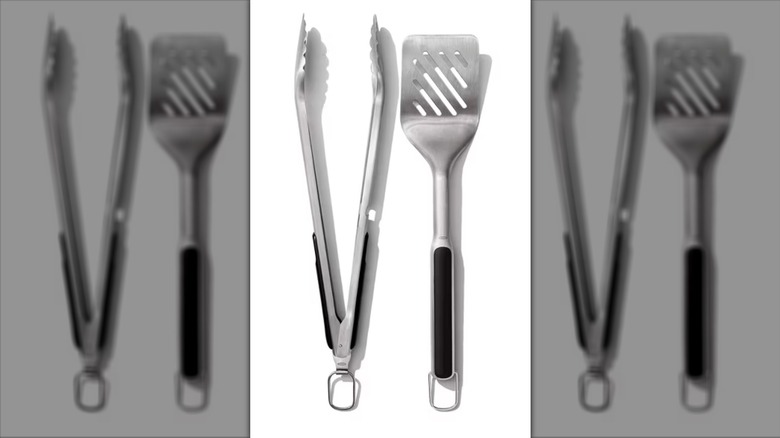 2-piece OXO grilling turner and tong set