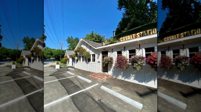 exterior shot of Covalt Station restaurant front