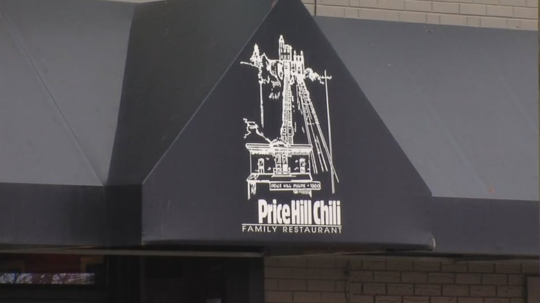 Price Hill Chili sign above front door