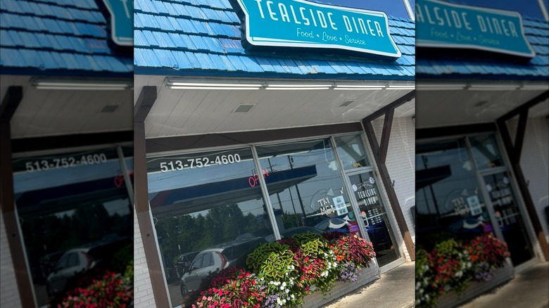 Tealside Diner entrance and sign