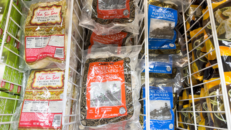 Trader Joe's potstickers bags in freezer