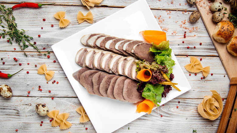 slices of qazy on a plate