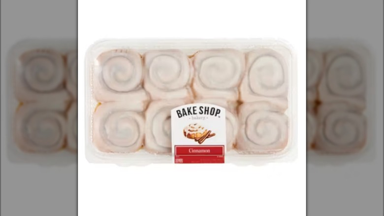 Package of Bake Shop Cinnamon Rolls isolated on a white background