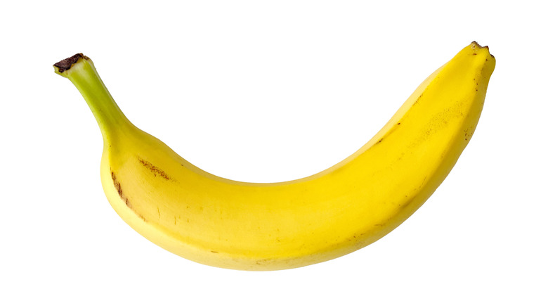 A banana isolated on a white background