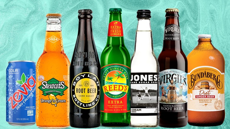 Various craft soda options