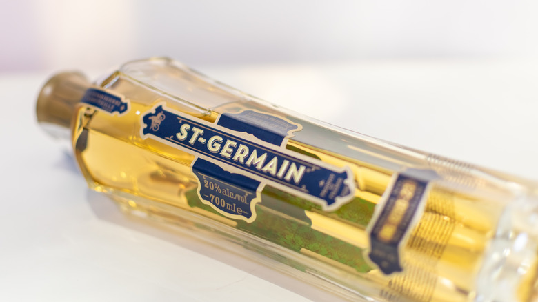 Bottle of St. Germain on its side