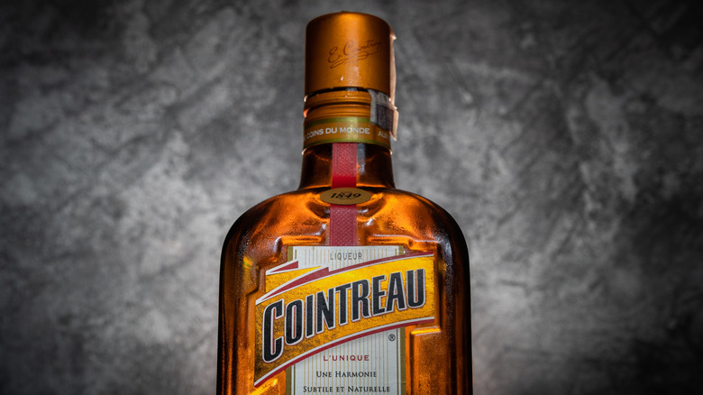 Top half of bottle of Cointreau