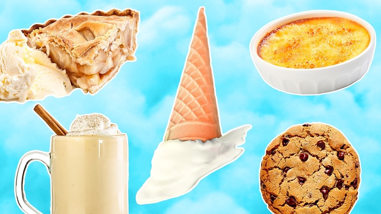 Ice cream cone with foods