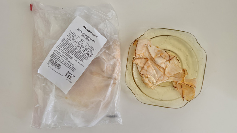 Smooshed piece of Buffalo Style Chicken Breast