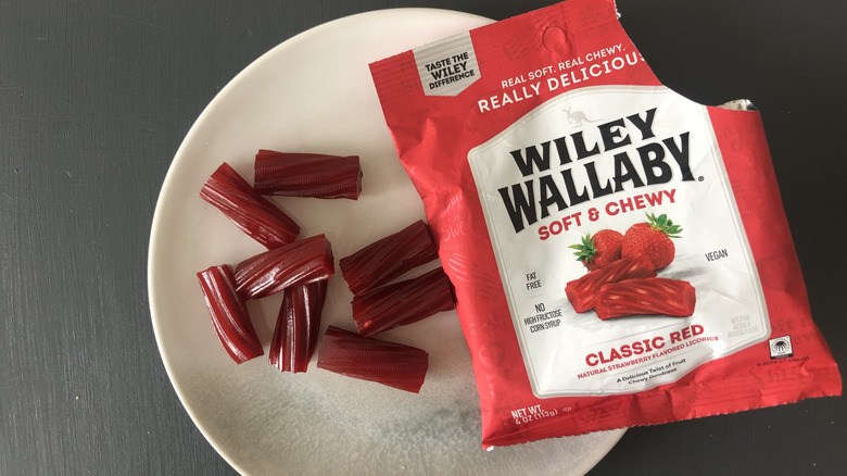 Wiley Wallaby Classic Red Licorice from Dollar Tree.