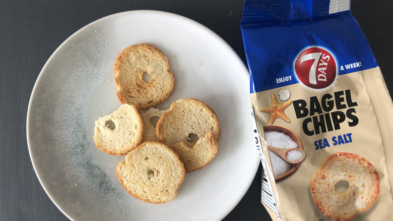 7 Days sea salt bagel chips from Dollar Tree.